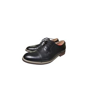 Bruno Mac Prince-6 Mens Black Leather Cap Toe Oxford Dress Shoes Size 7